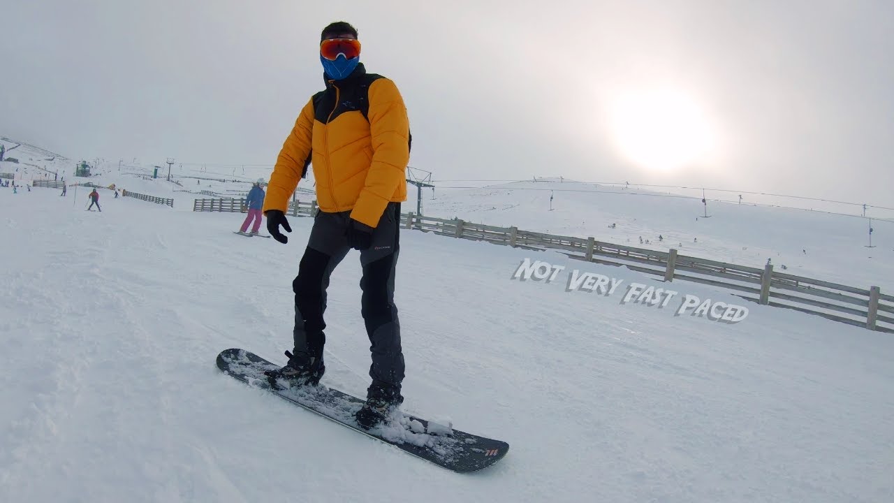 Cairngorms Snowboarding Not Very Fast Paced Snowboarding GoPro 4k