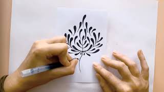 Leaf drawing for beginners 🔸Zentangle 🔸Doodle