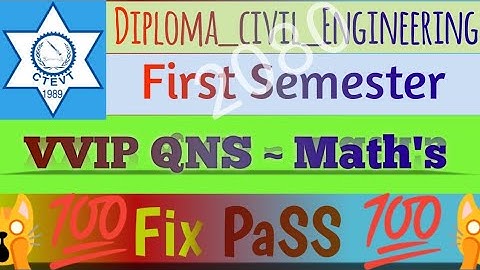 DCE - Engineering Mathematics Question Model Imp For Exam. From Binomial Theorem Ctevt