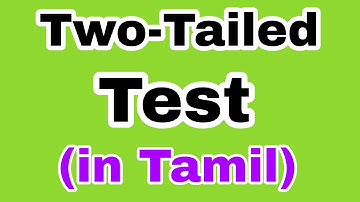 Z Test - Two Tailed Test | Statistics | In Tamil | Bhargavi | Subject 360