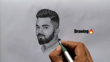 KL Rahul (Freehand Drawing) Demonstration