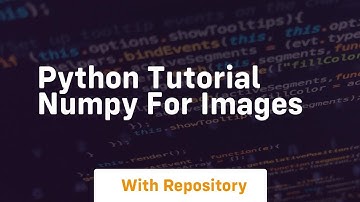 python tutorial numpy for images