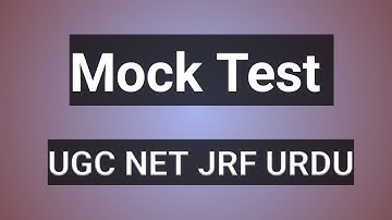 Mock Test UGC NET JRF URDU Important Questions Answers