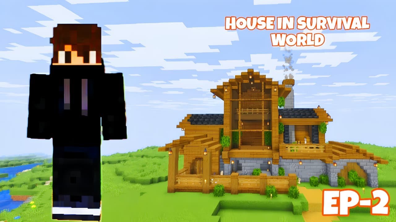 INSANE Survival House Build 🏠🔥 | Minecraft JAVA Ep-2 - YouTube