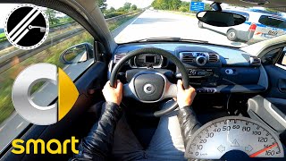 Smart Fortwo 451 1.0 Mhd 71 Ps Top Speed Drive On German Autobahn With No Speed Limit Pov