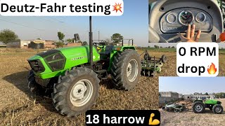 Deutz-Fahr di testing karti start✅//18 harrow te zor kro check💪