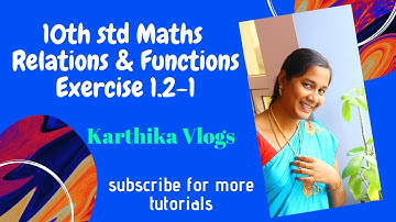 10th std Maths New syllabus t.n 2019 - 2020 Relations & Functions ex1.2-1
