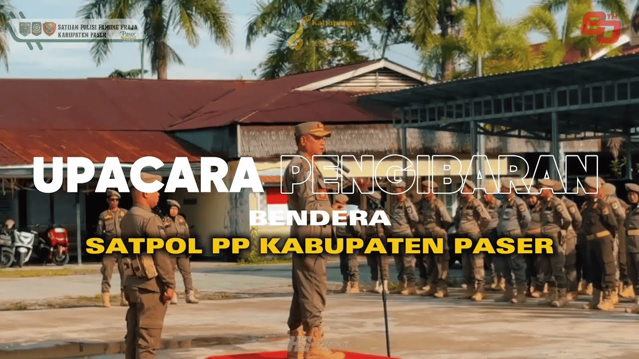 Upacara kedinasan Satpol PP Kabupaten Paser pada 08 Desember 2025
