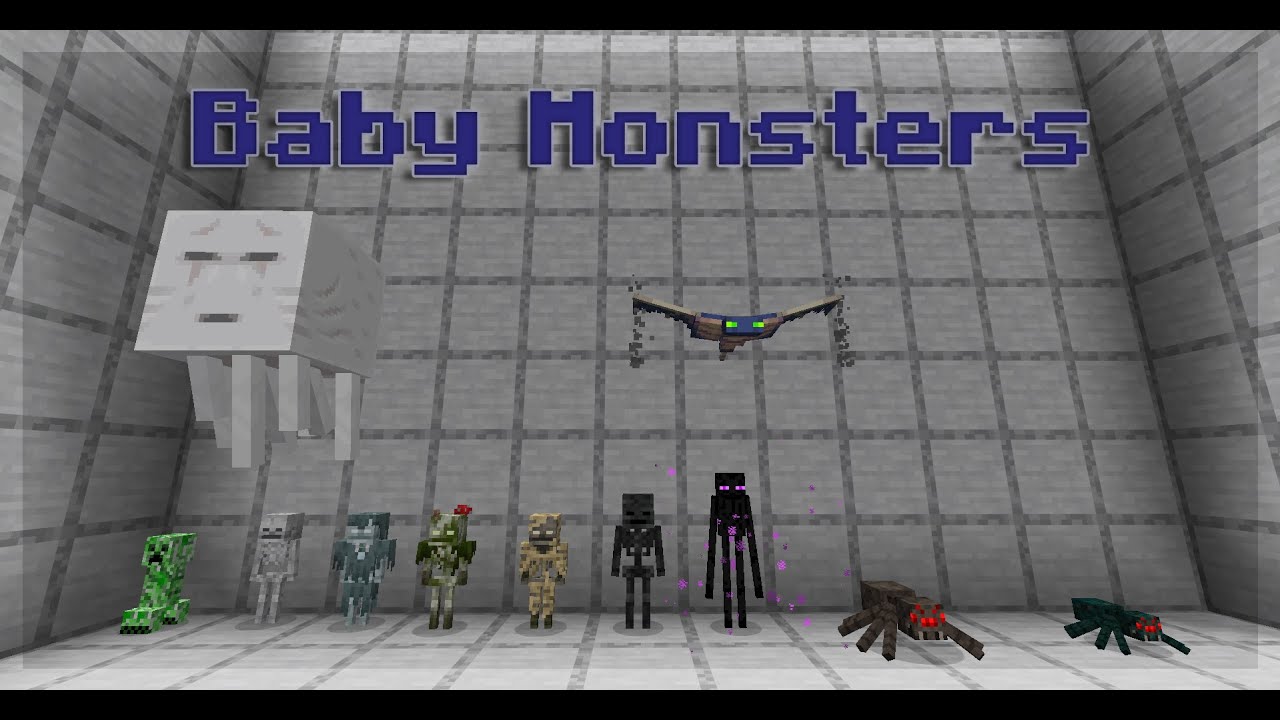 Minecraft - Présentation de mon Datapack Baby Monsters