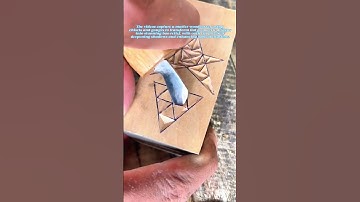 Artisan Carving Three-Dimensional Geometric Patterns on Wooden Boards