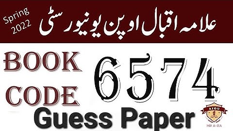 6574 guess paper 2022 ||Aiou 6574 guess paper 2022 ||Mr A-za