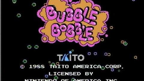 Bubble Bobble (NES Intro and Gameplay Preview)