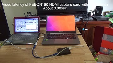 Video latency (video lag) of FEBON180 UVC HDMI capture card with X64 ubuntu