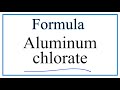 Aluminum Chlorate and Ionic Charges