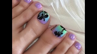 Toe nail art. Reverse gradient/stamping. / Педикюр. Градиент на штампе. Toe nail art. Reverse gradient/stamping. / Педикюр. Градиент на штампе.
