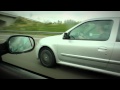 Clio RS 172 vs Clio RS 182 3rd gear drag race 1st run