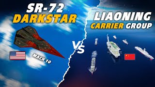 F-22 Raptor + SR-72 Darkstar Vs Grupo de Batalha de Porta-Aviões Atrás das Linhas Inimigas | Simu...