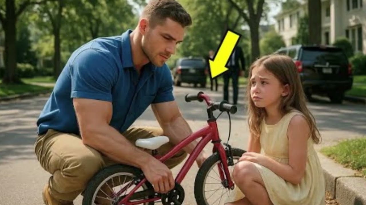 Alleenstaande vader helpt huilend meisje met fiets – niet wetende dat ze de dochter van de gouverneu