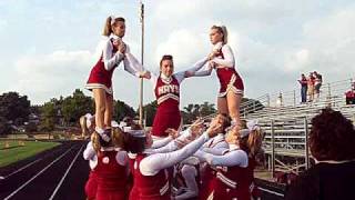 Flip over stunt Hays High Cheer