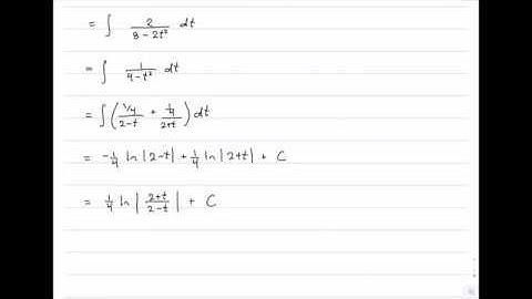Ext2 Integration: Using the Half-Angle Results (t-substitution)