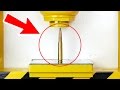 Aplastando Balas y PROYECTIL de Artileria con  una Prensa Hidraulica (Hydraulic Press VS bullets)