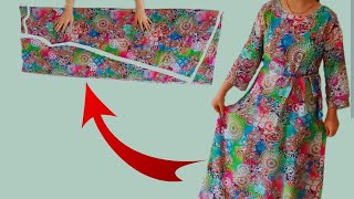 VERY EASY Cut in 5 Minutes, Sew and QUICK dress that fits all sizes