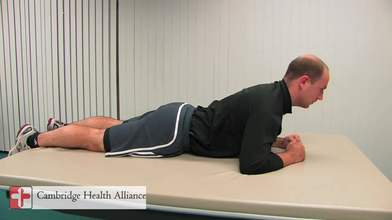 CHA Rehab - Repeated Extension Ex- Prone - YouTube