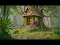 Man Builds House Under Big Tree - Survive in the Forest - Looking for Food