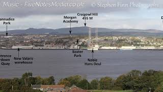 Dundee waterfront scrolling panorama 25th October 2021