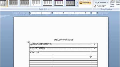 Table of Contents-APA