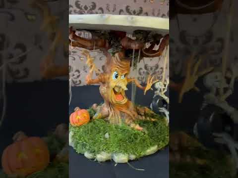 Katherine's Collection 6" Halloween Hollow Tree Cake Plate 28-328808