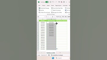 Quick convert Number to Date format in Excel #shorts