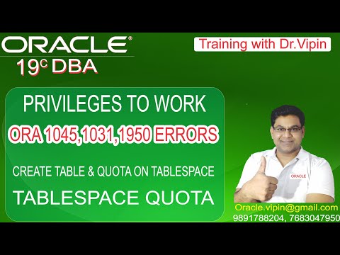 How to Give Privileges to Users in Oracle 19C | Quota on Default Tablespace | PDB user accessibility