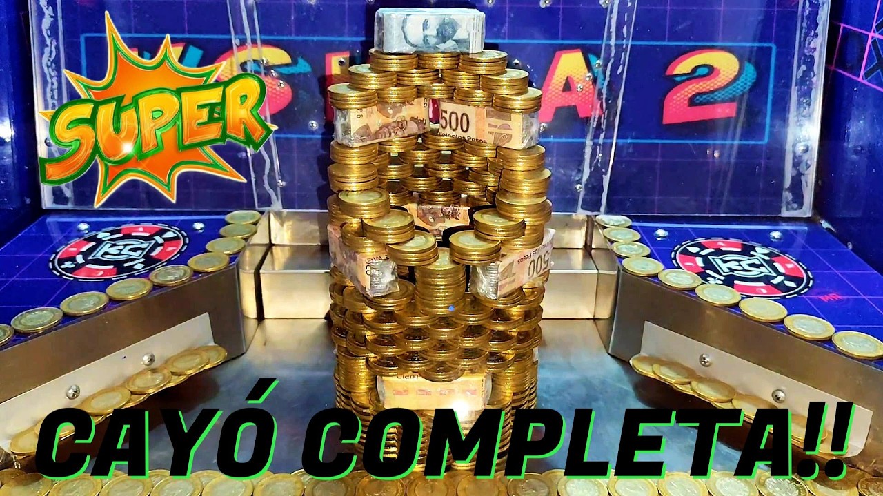 SIMBRÓ LA MAQUINA AL CAER LA TORRE!! MAQUINA EMPUJAMONEDAS DE $10 #money #dinero #foryou