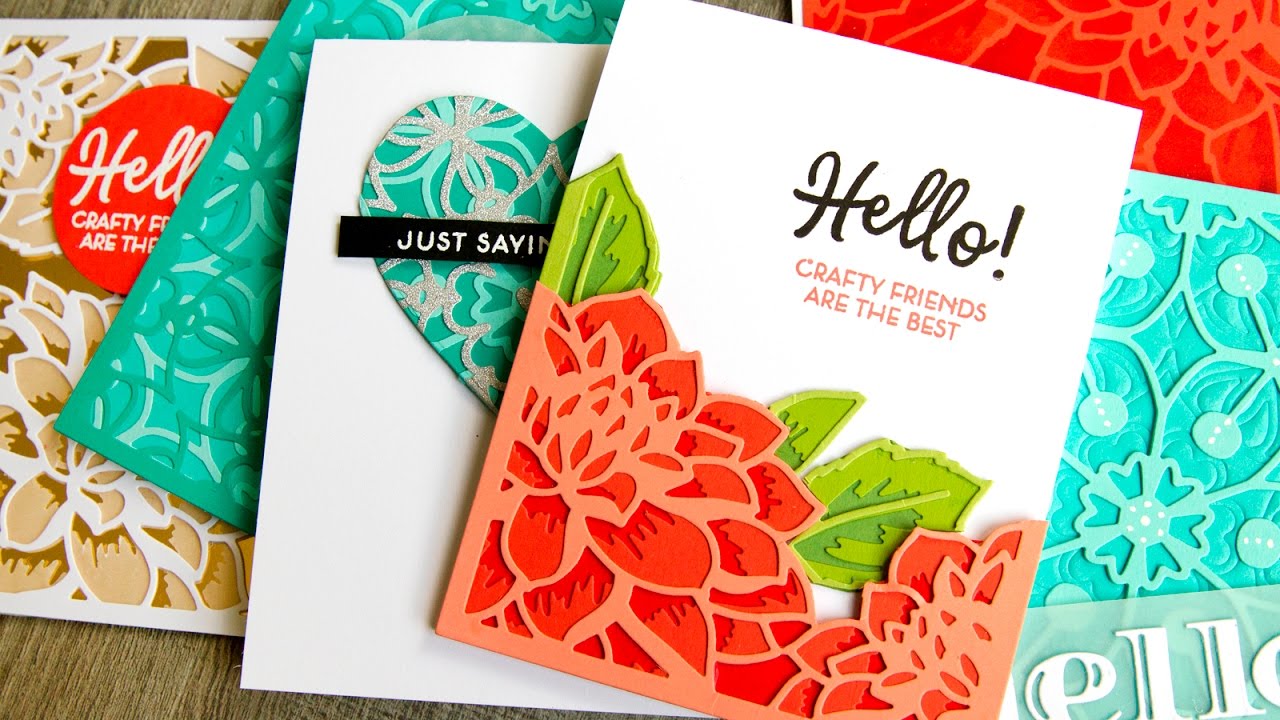 Hello There I Have Fallen In Love With Layered Background Dies And Am Thankful They Are Becoming More Popular Jennifer Mcguire Cards Cardmaking Card Tutorials