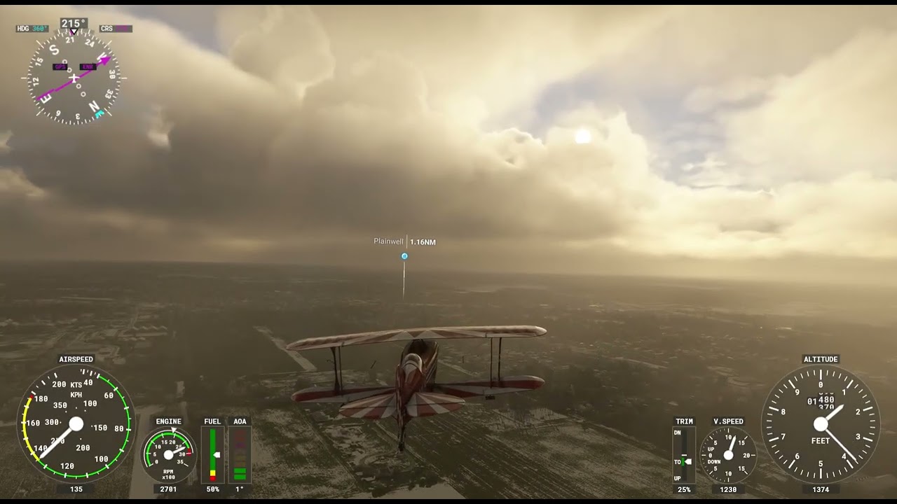 Pitts S1C (without flaps) lands at 61D in IMC