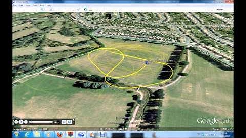Eagle Tree OSD PRO FPV Data logging from a Google Earth perspective view.