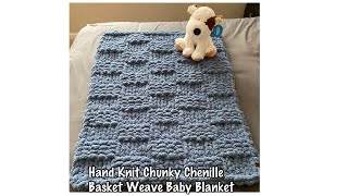 HAND KNIT A CHUNKY BLANKET  BASKET WEAVE