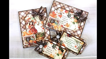 Vintage Sweet and Simple Fall Cards Graphic 45 Polly