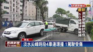 疑疲勞駕駛 尖峰時段轎車公車連環撞－民視新聞