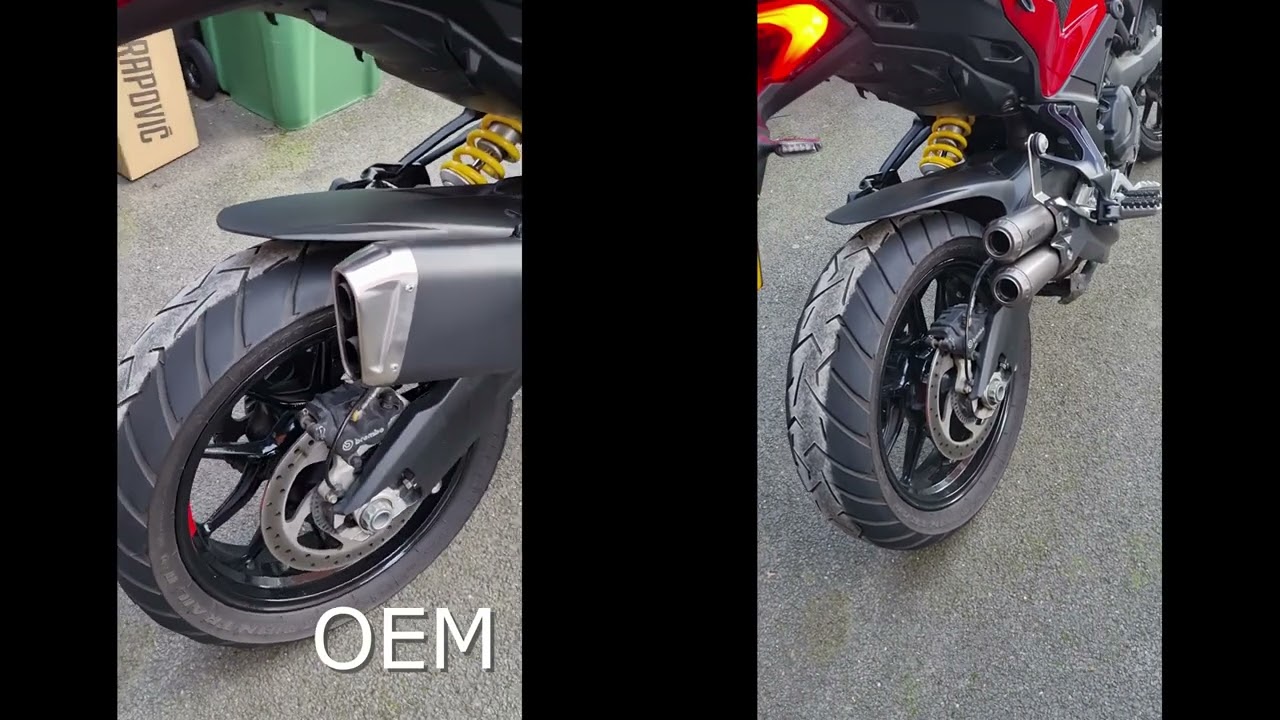 Ducati V2S Exhaust Comparison