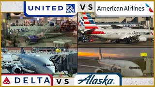 United vs Delta vs American vs Alaska | B737 Economy Class showdown