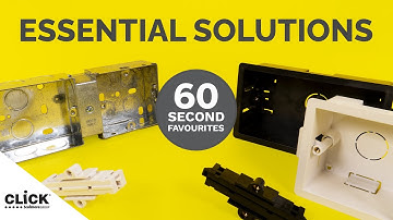 60 Second Favourites: Essential Solutions for any installation ✅
