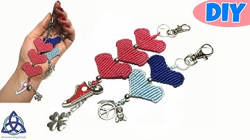Macrame Heart Keychain Tutorial - EASY Keychain DIY