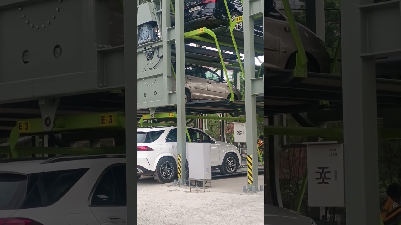 NEW technology car parking in KBR park Hyderabad. 