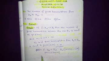 CSIR NET JUNE 2018| ABSTRACT ALGEBRA Q.No38