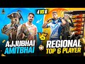 Global top 6 players vs ajjubhai amitbhai best clash squad ff gameplay  garena free fire