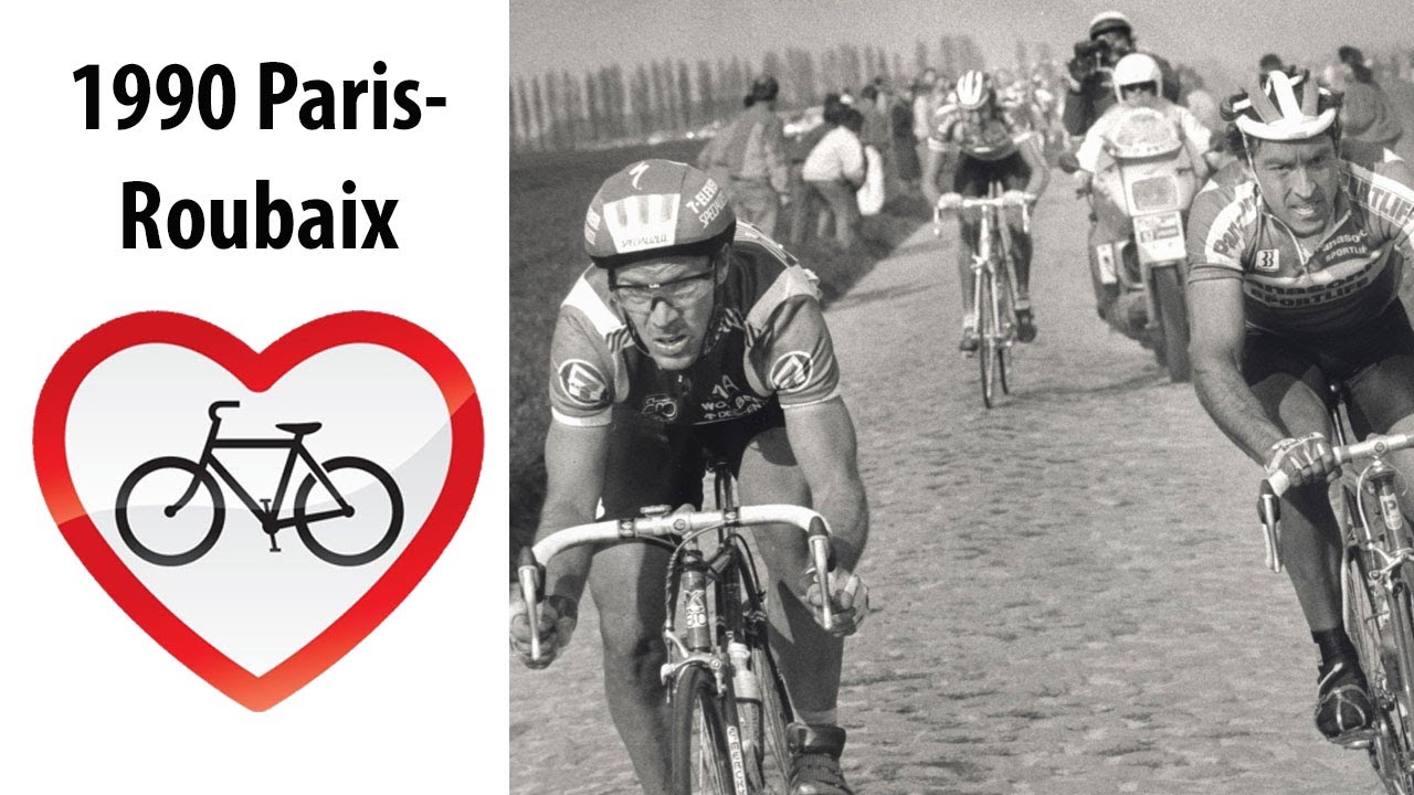 1990 Paris Roubaix- Amazing Sprint! Planckaert and Bauer