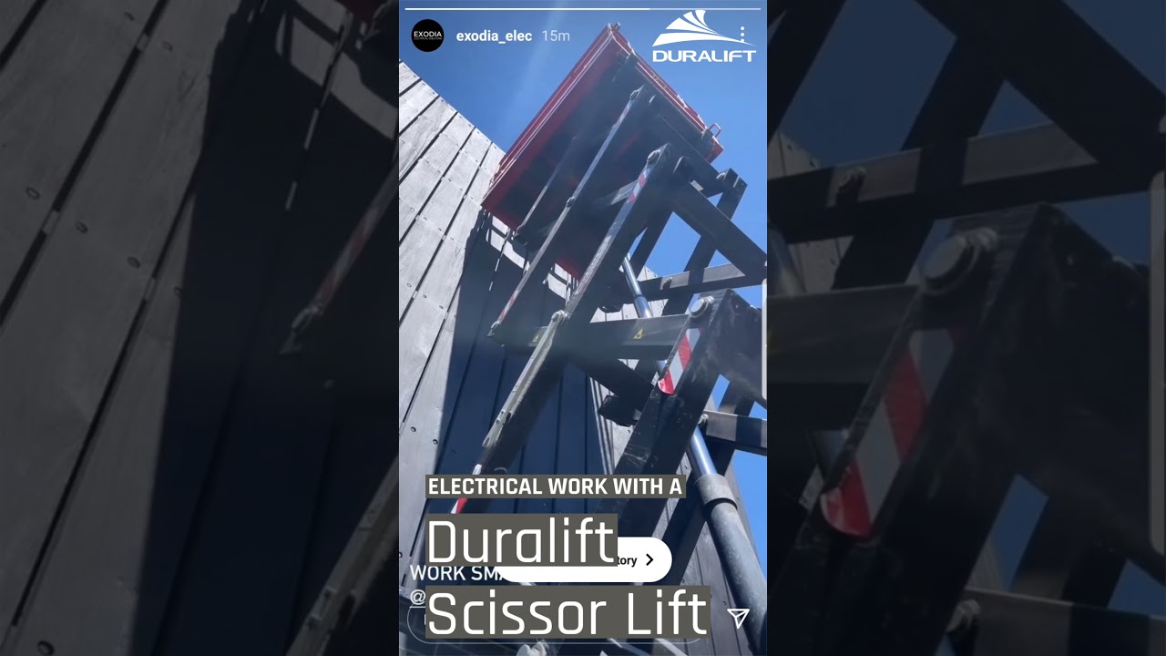 Electrical work with a Duralift Scissor Lift