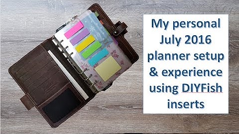 My personal filofax July setup & walkthrough - using mostly DIYFish inserts